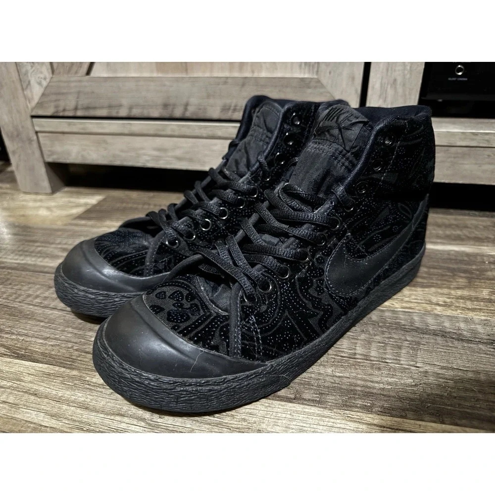 Nike‎ All Court Hi-Top 316482-001 Women's Size 9 Black Rare Shoes Sneakers Suede
